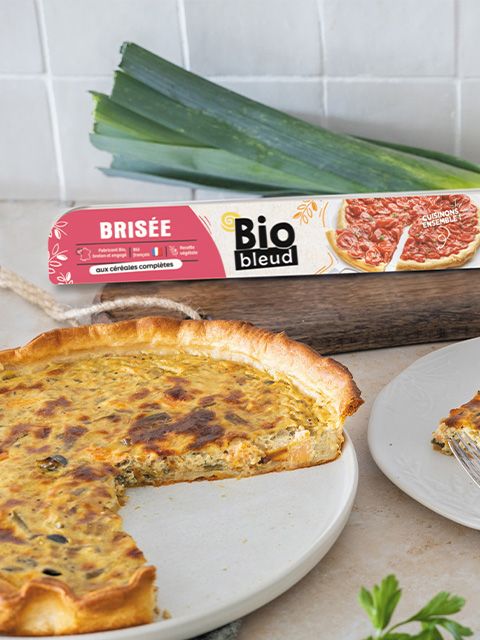 Quiche express poireaux truite par Biobleud et Prosain